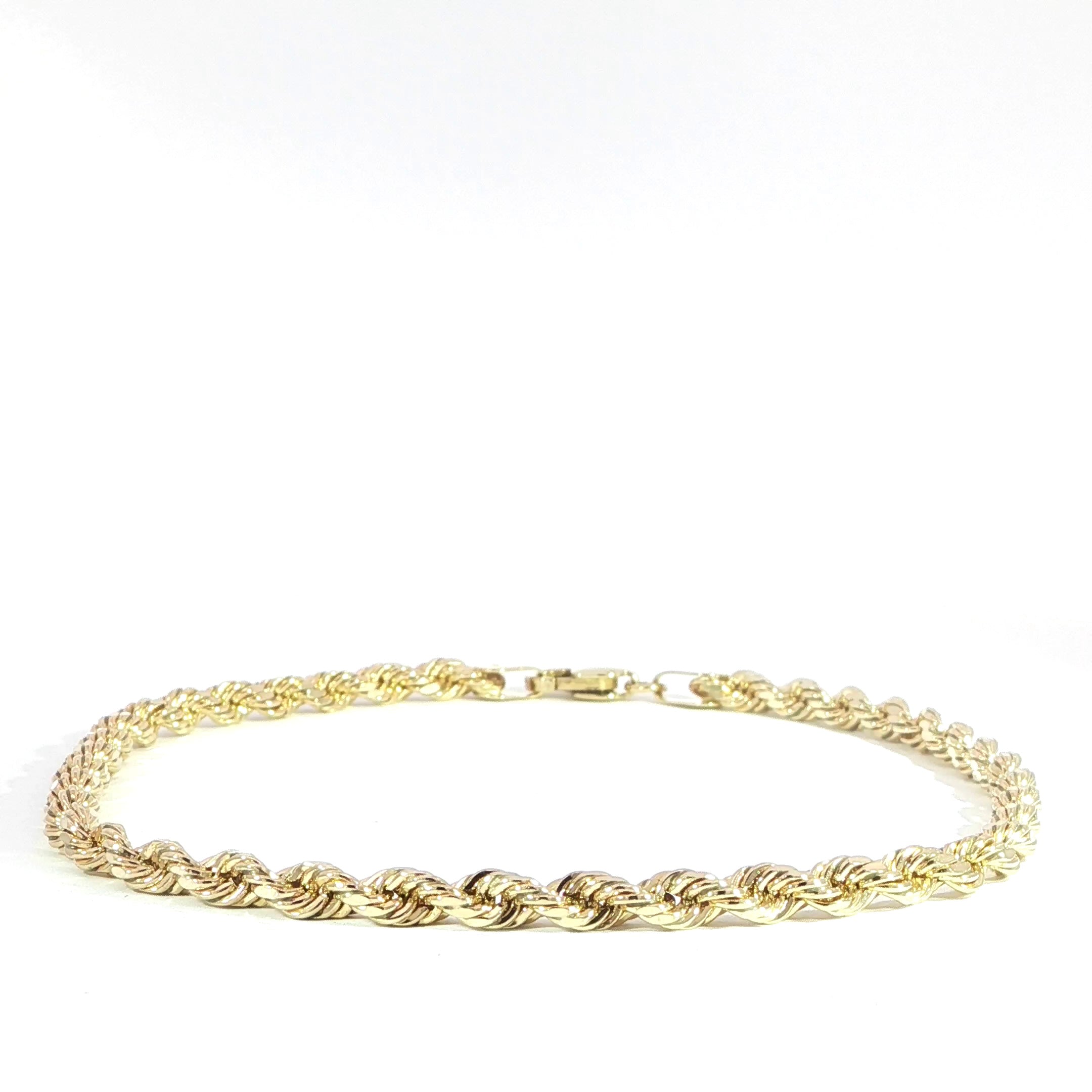 Video of 10K gold rope bracelet 3.5MM