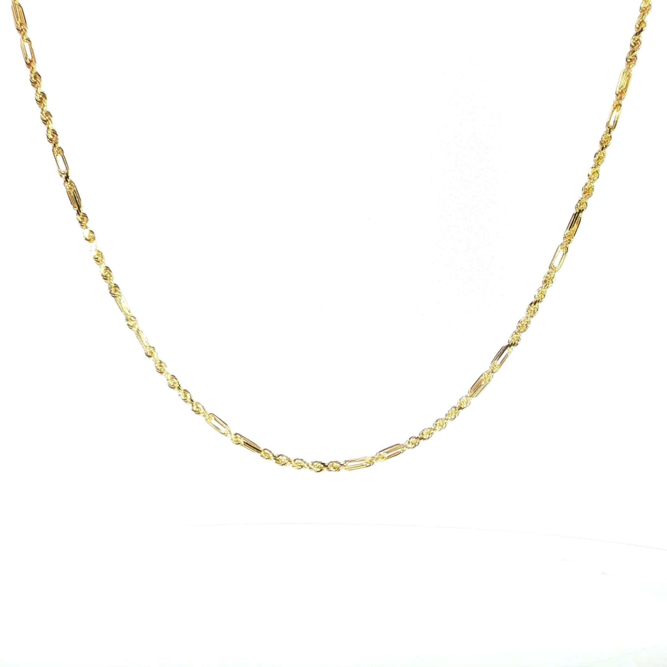 Solid 14K Yellow Gold Milano Link Necklace