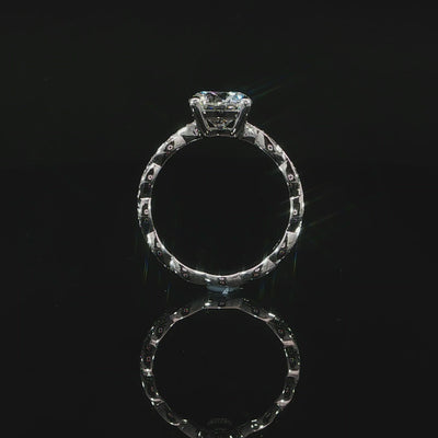360 video showing the side braid detail on engagement ring