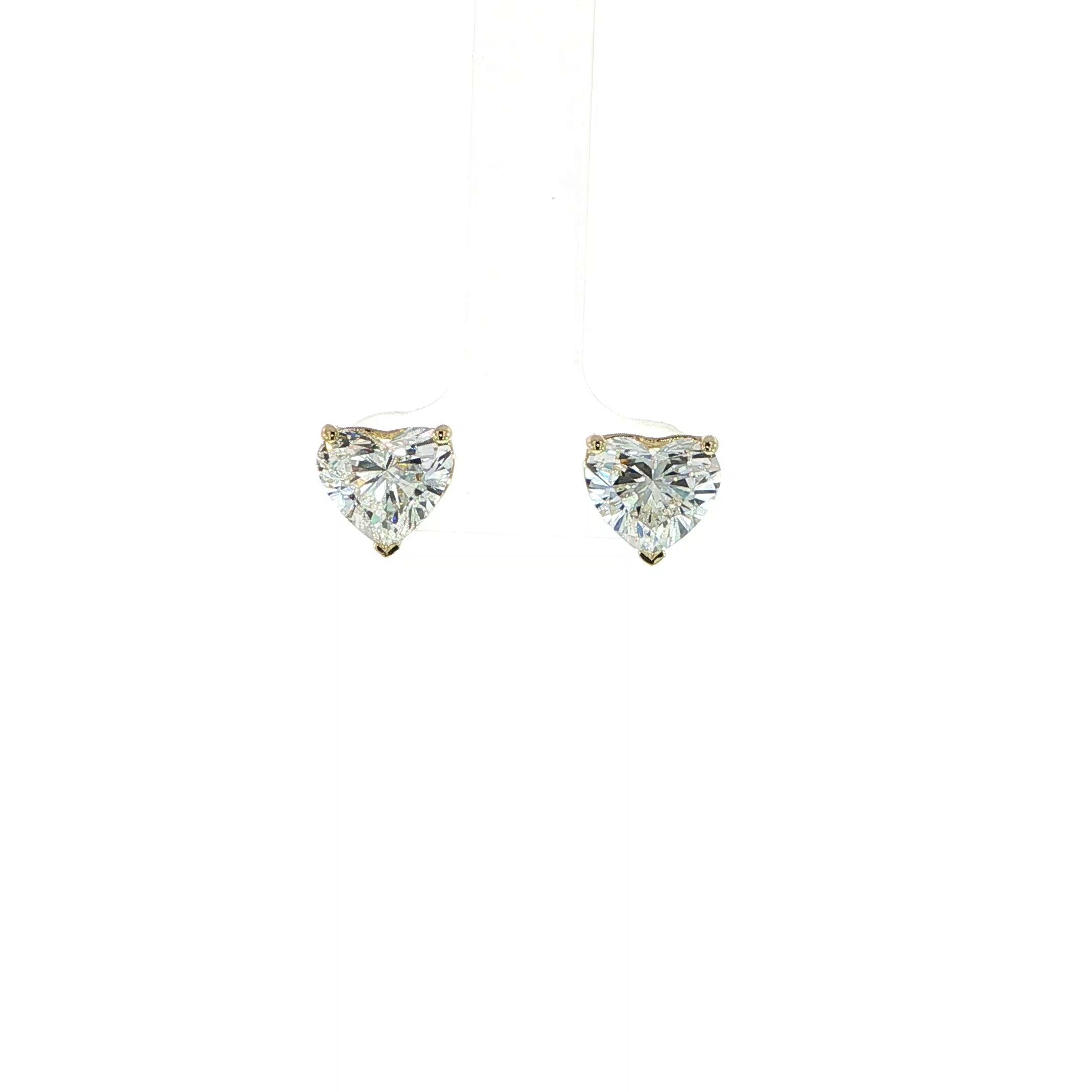 Video of 14K Gold Heart Earrings
