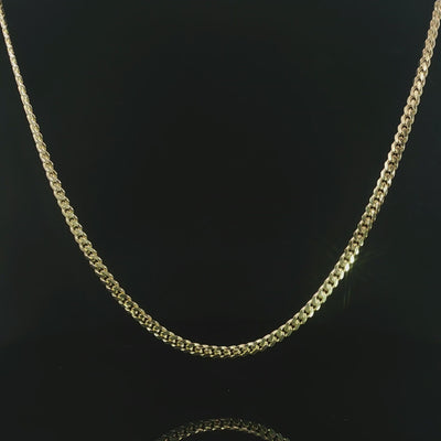 Video 4 mm solid Miami Cuban necklace in polished 10K yellow gold