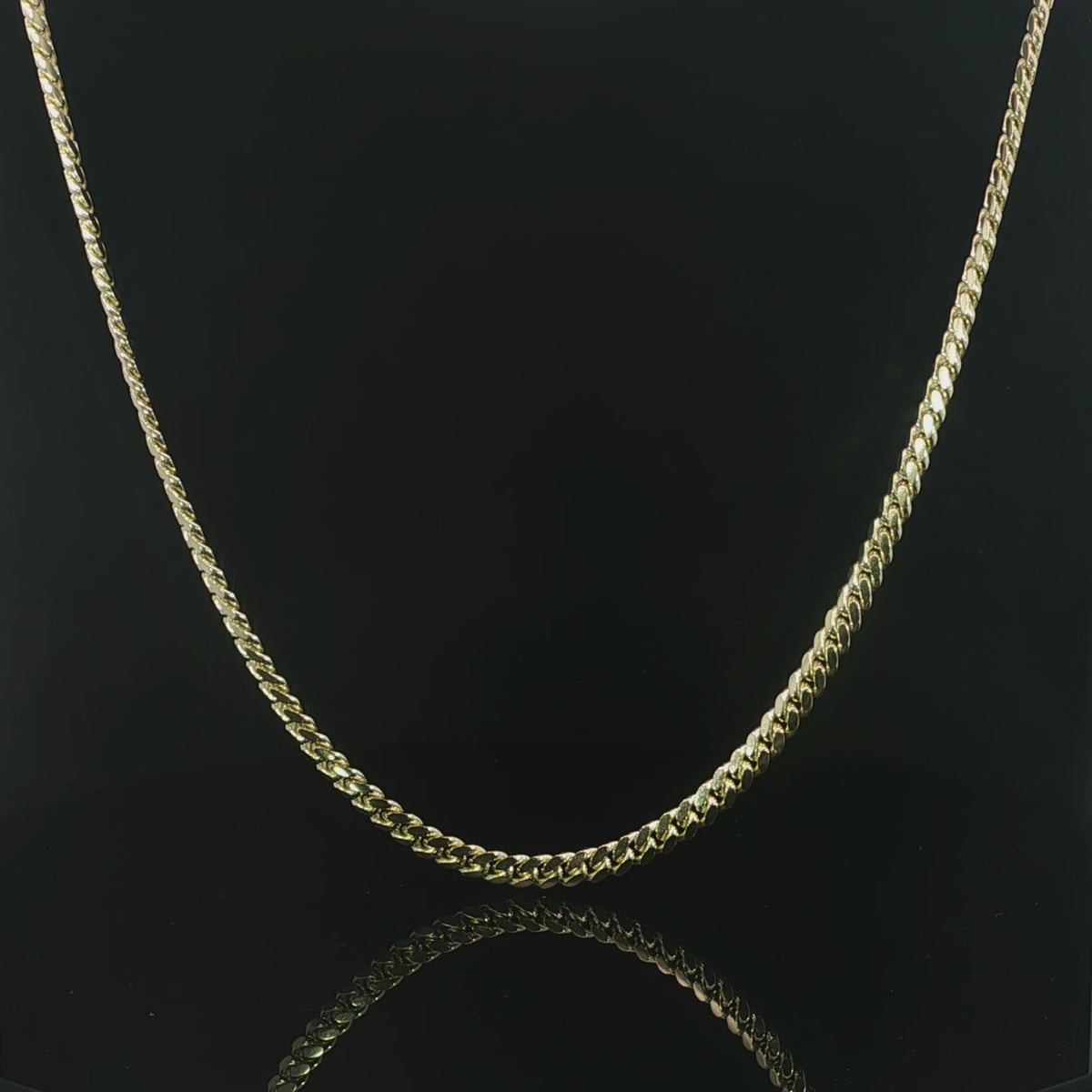 Video of 5 mm solid 14K gold Miami Cuban link chain