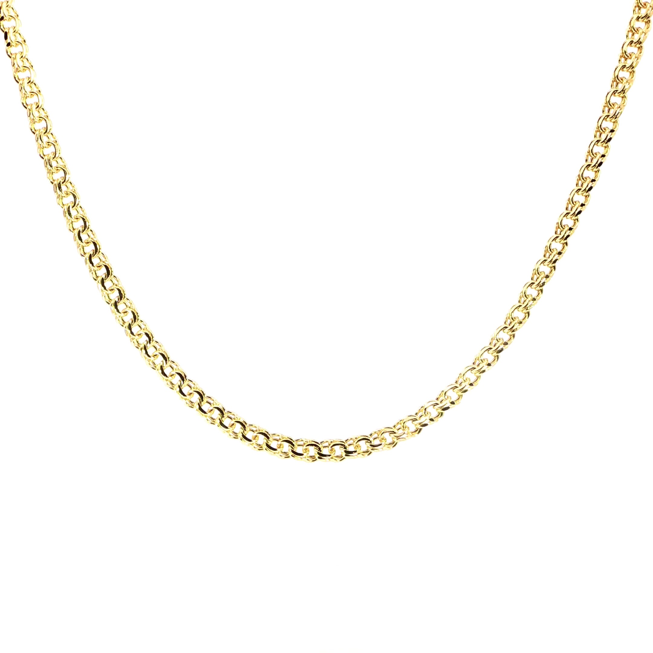 Classic 5MM Chino Link Necklace Crafted In 10K Yellow Gold.