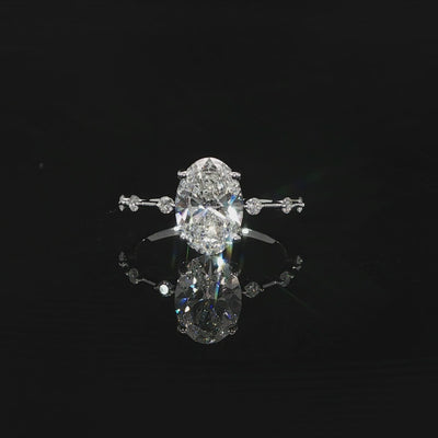 2 CT Oval with Diamond Station Band Detailed Video
