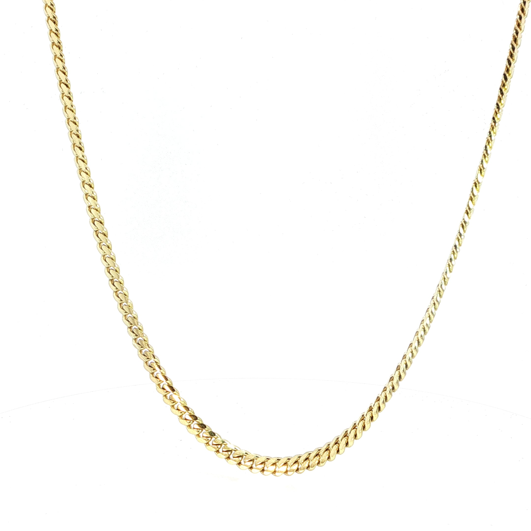 Solid 10K gold Cuban link chain with polished finish