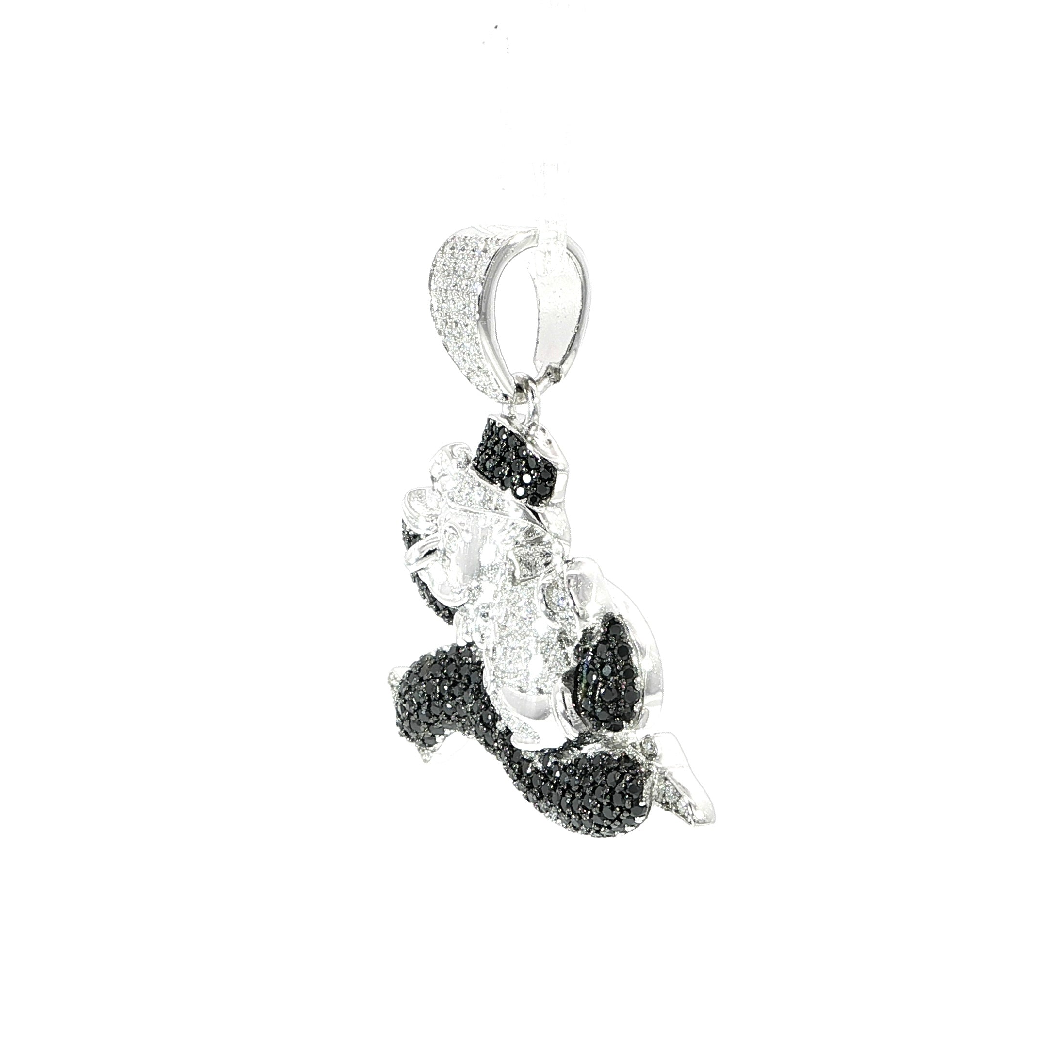 Iced out Money Man pendant featuring premium VVS moissanite