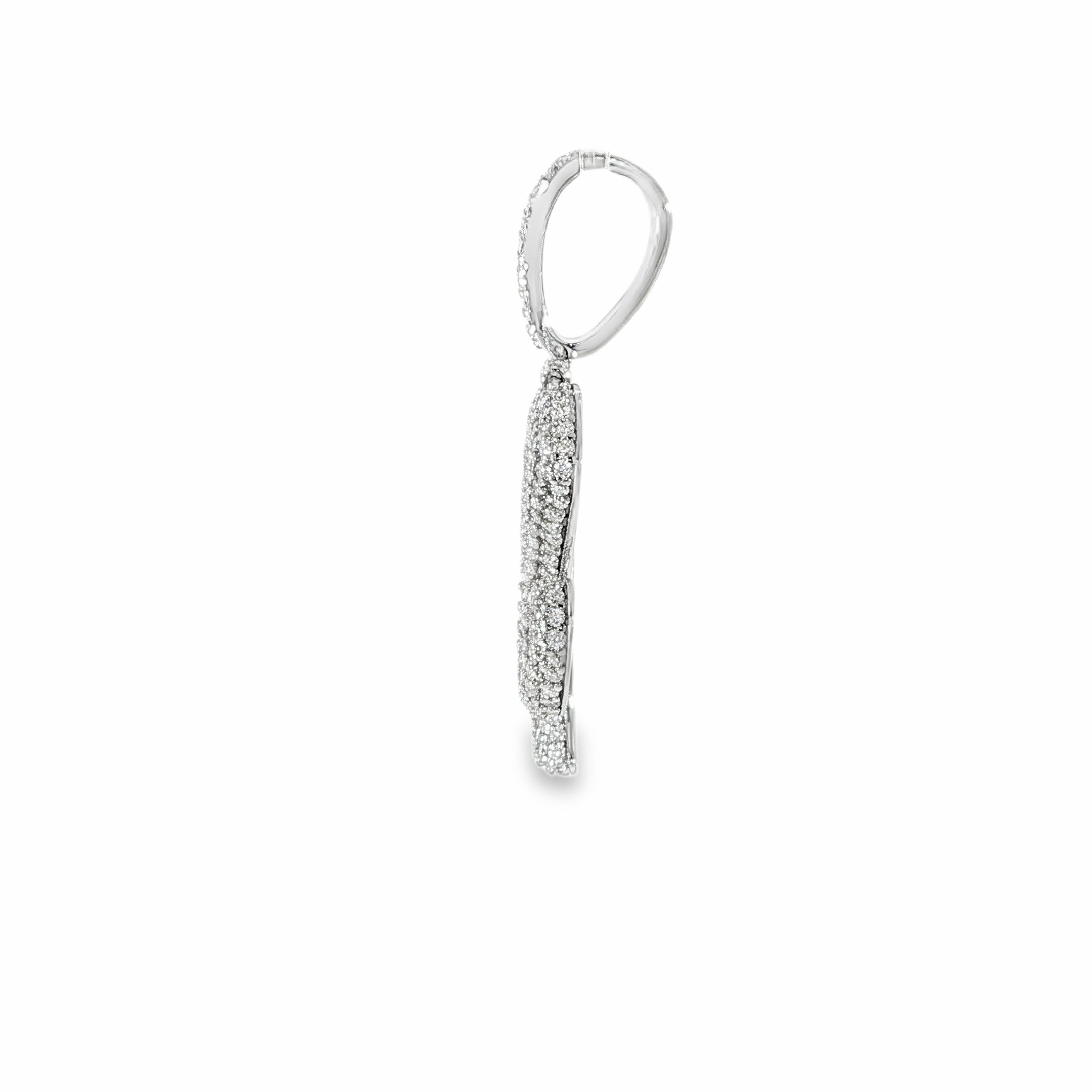 Fashion-inspired Barbie silhouette pendant with brilliant moissanite