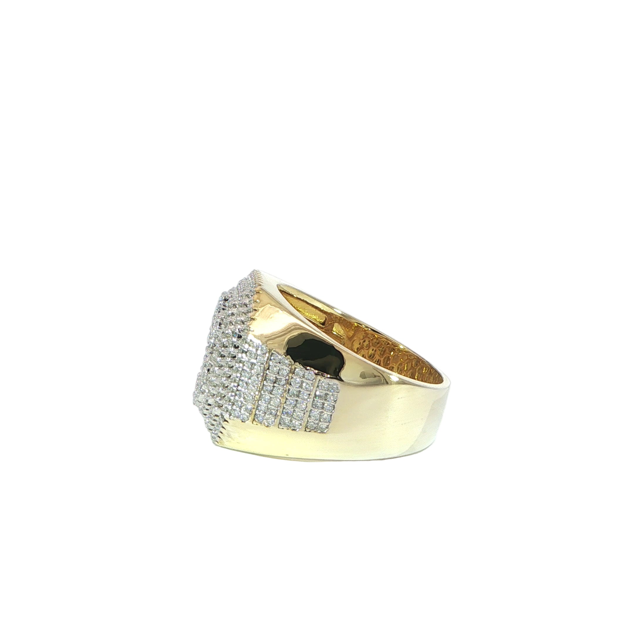 Iced-out money sign ring with premium moissanite shine