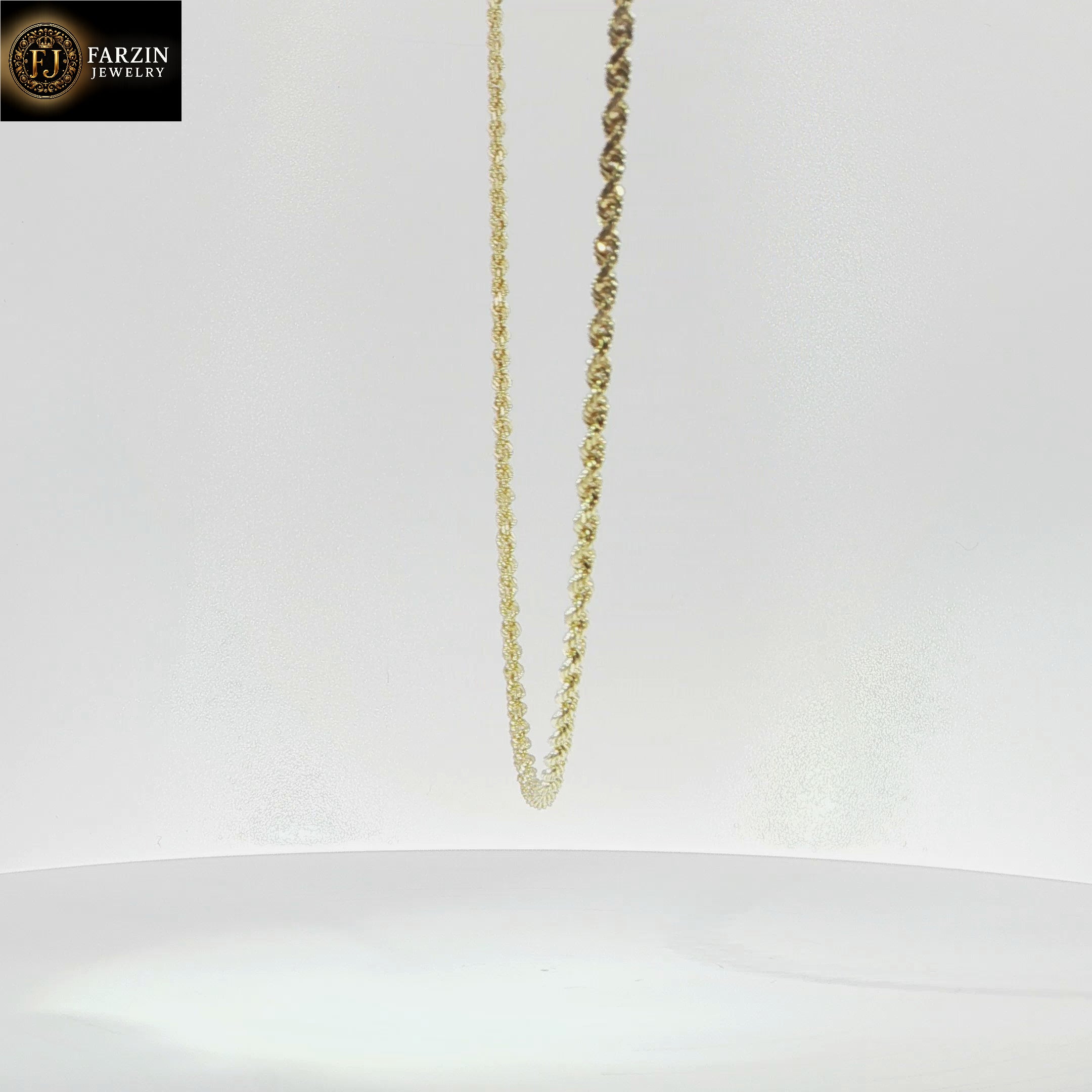 10K Yellow Gold Solid Rope Chain - 2.2 MM