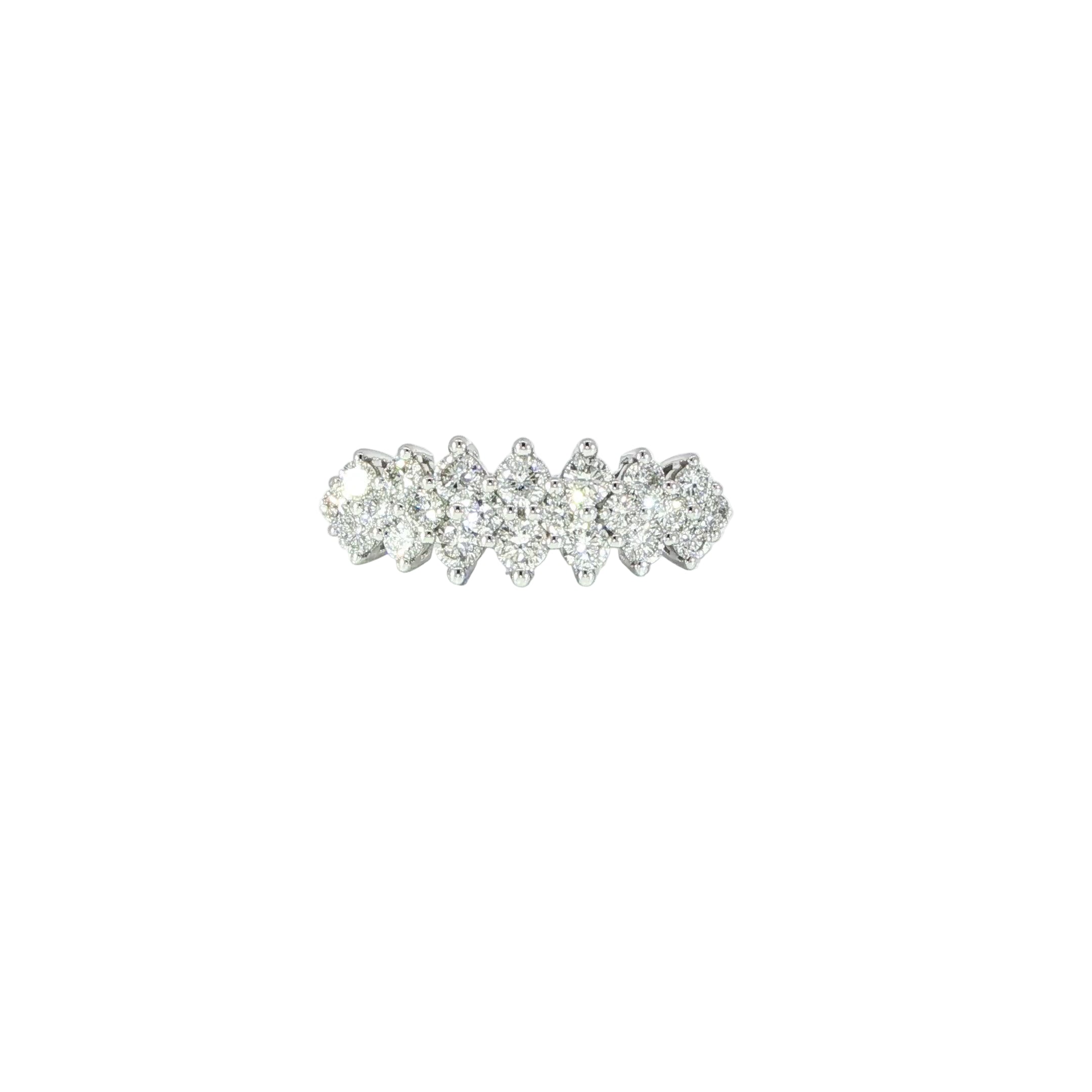 Diamond anniversary ring in 14K white gold