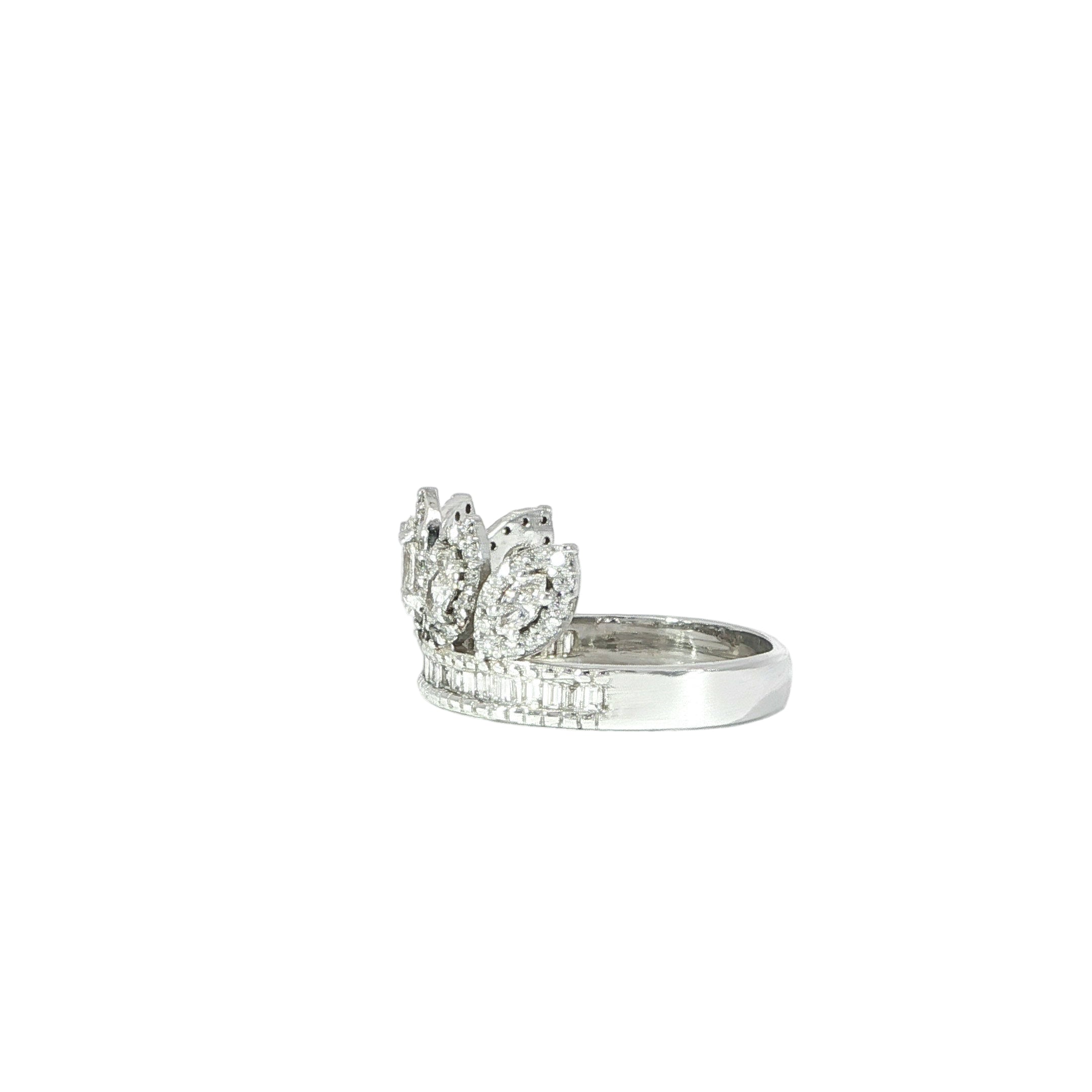 luxury crown style ring side profile