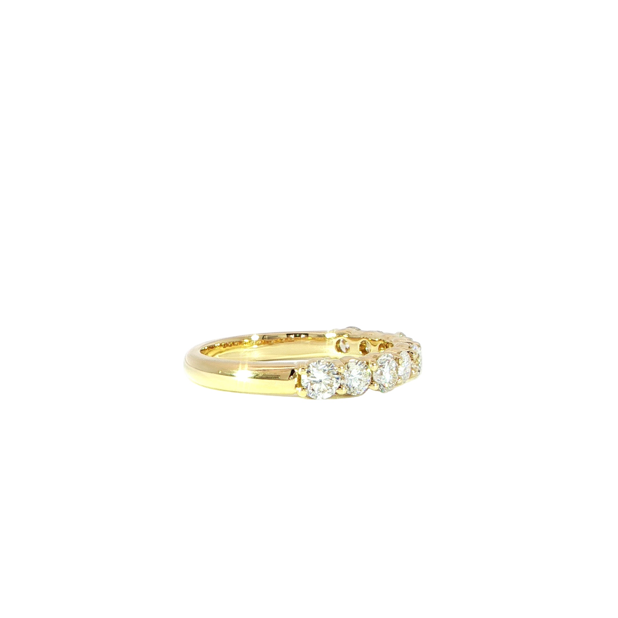 Timeless round diamond anniversary ring