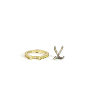 Shank and head of the engagement ring before diamonds are set 